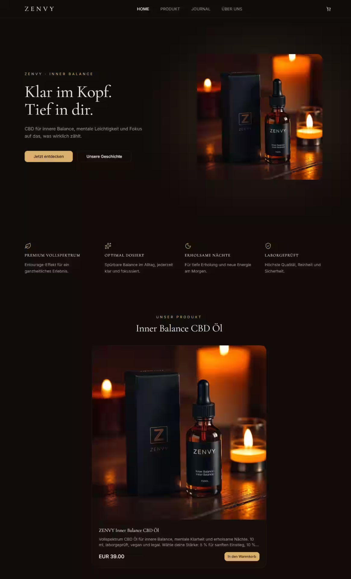 E-Commerce-Shop für CBD-Produkte